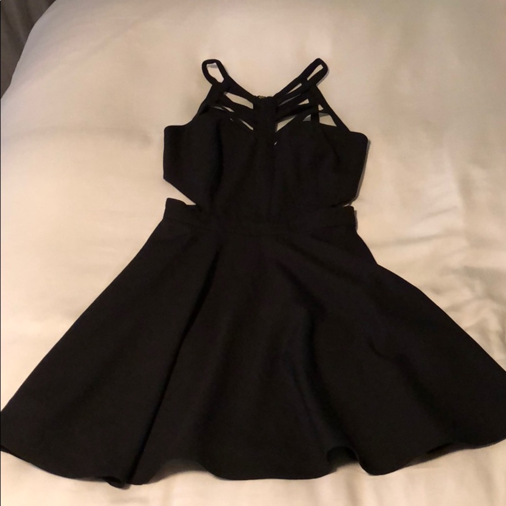 NWOT NBD black dress with cutouts
